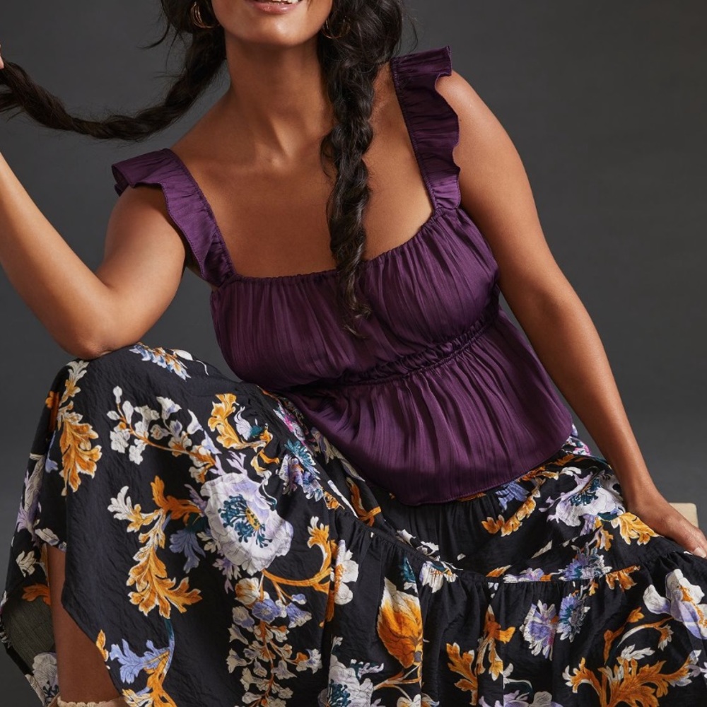 Anthropologie Purple Tank Top